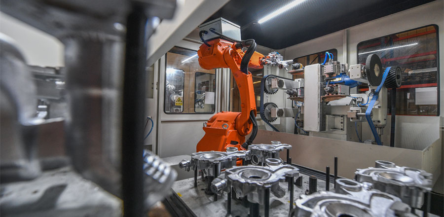 side view of a train axle